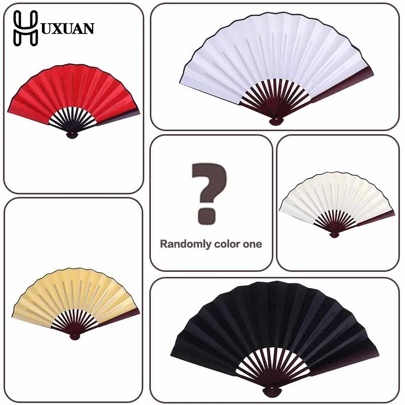 8/10Inch Folding Fan Hand Silk Cloth DIY Chinese Folding Fan Wooden Bamboo Antiquity Fold Fans DIY Calligraphy Painting Decor