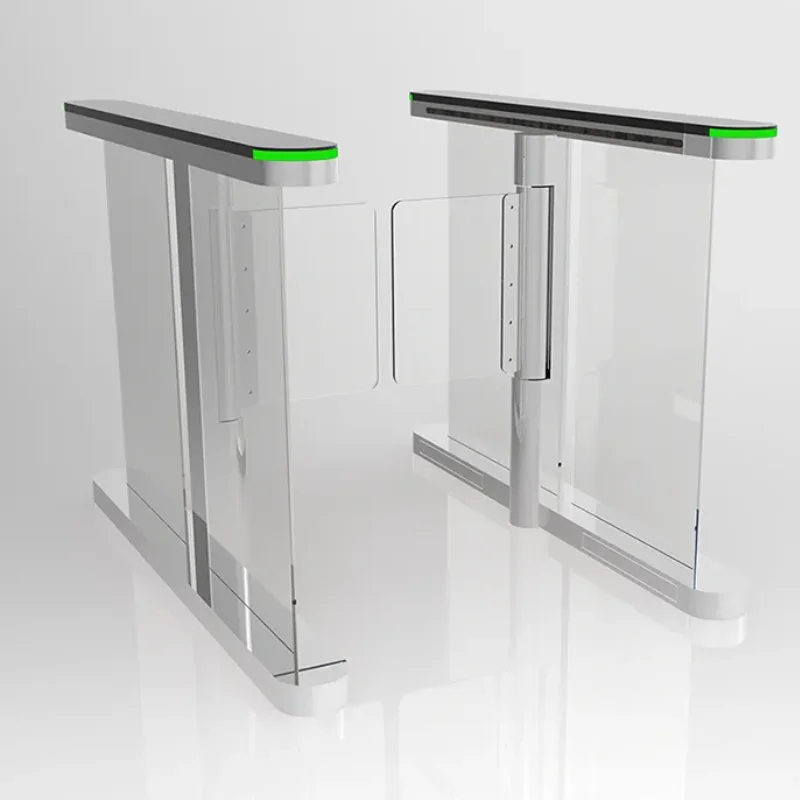 Swing Barrier Gate RFID Card QR Code Face Recognition Automatic High Pass Speed Turnstile Barrier Gate Access Control Speed Gate