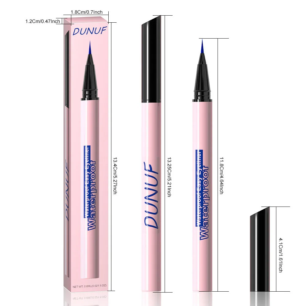 Líquido Eye Liner Pen, Long Lasting, Preto, Azul, Delineador Pen, Beleza Natural, Ferramentas Profissionais, Secagem Rápida, Lápis de Sobrancelha, Impermeável, Novo