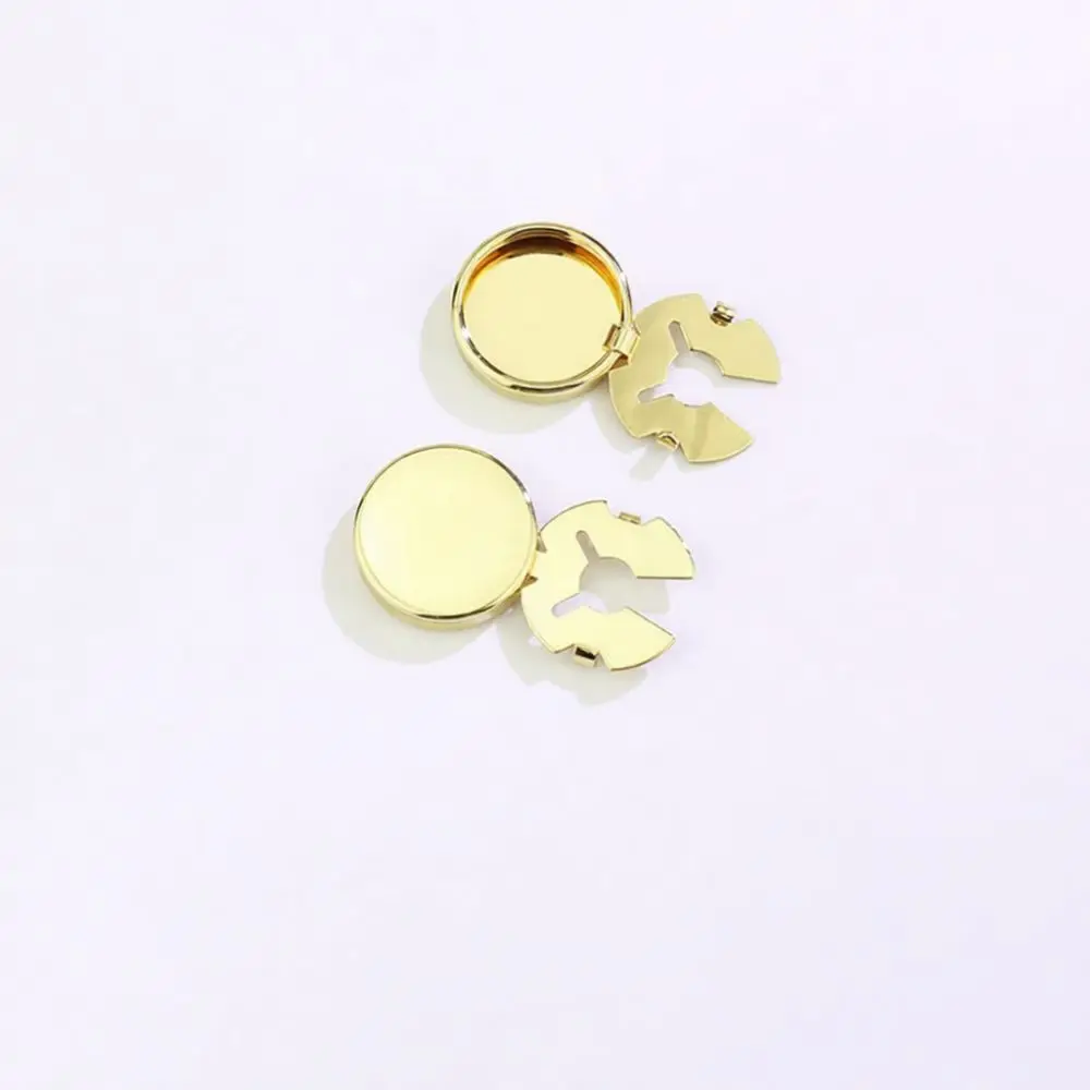 Brass Turtle Button Blank Base For Diy Handmade Shirt Accessory Cufflink Brooch Jewelry Crafting Metal Tool