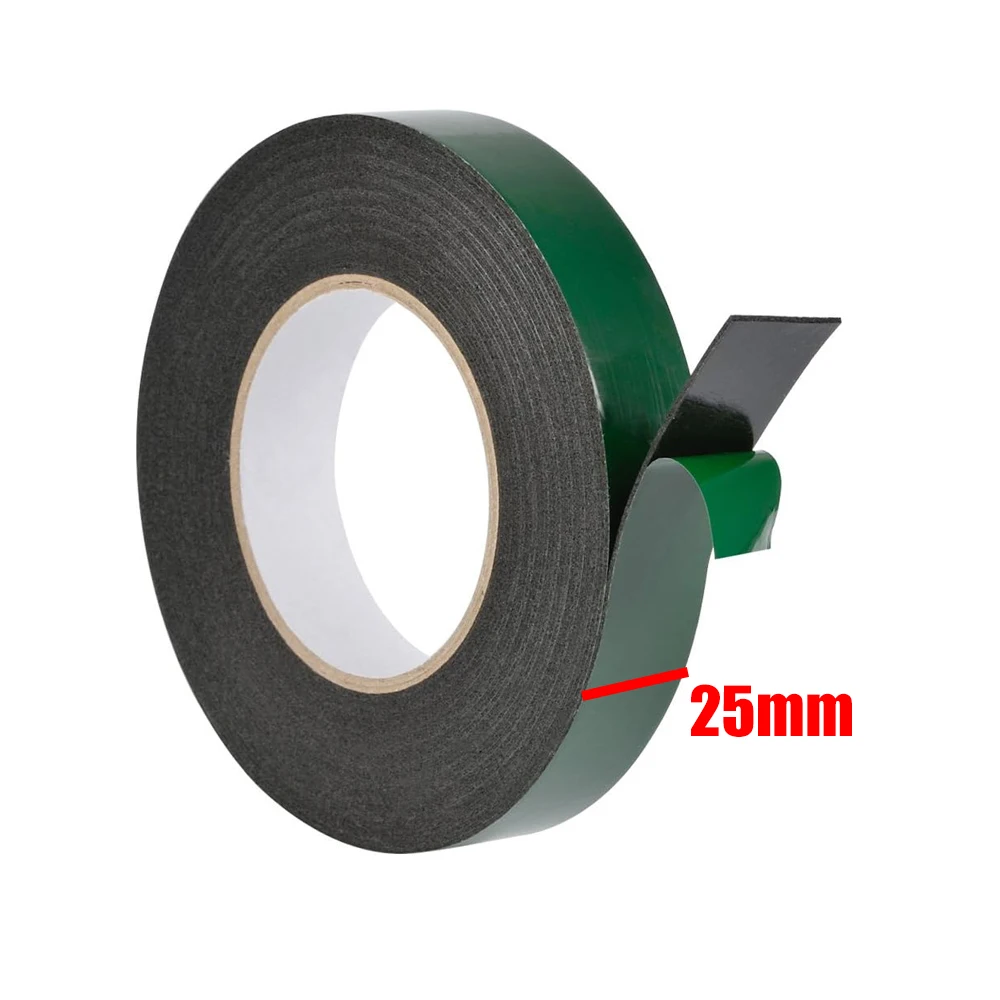 10M PE Dubbelzijdig Foam Tape 6-50cm Breedte Zwarte Spons Ultrasterke zelfklevende Waterdichte Zware Montage Tape