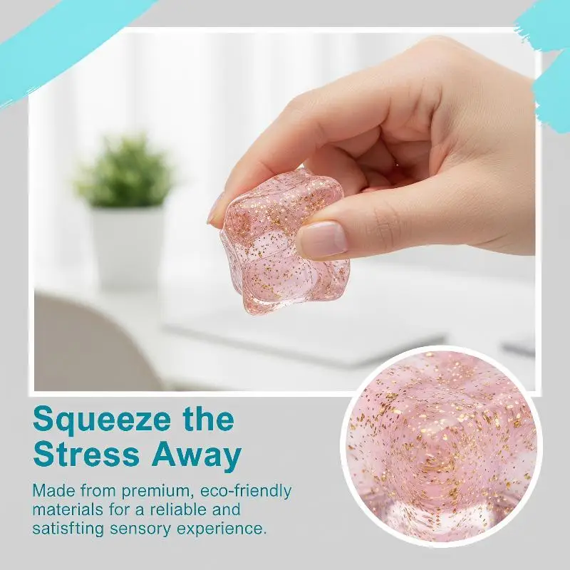 Maltose Cube Stress Squeeze Toy Decompression Small Ice Cubes Anti Stress Slow Rebound Polar Light Colorful Squeeze Balls