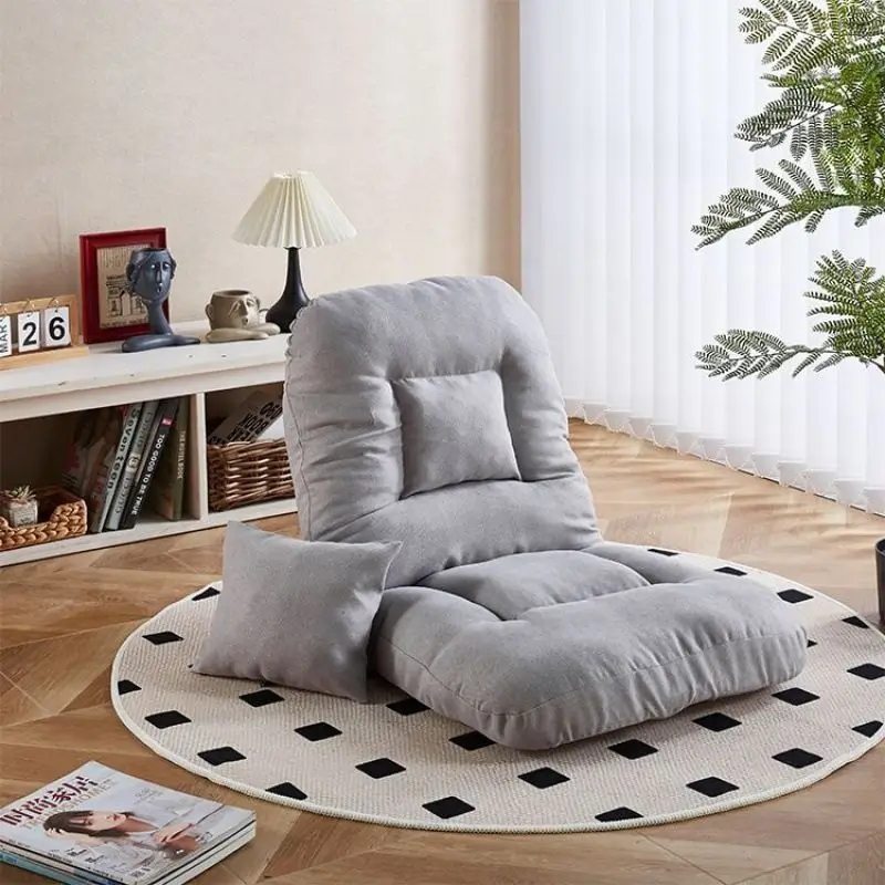 Multifunctional Lazy Rest Sofa Recliner Sleeping Chair for Balcony Bay Window Tatami Lazyman Sofa Portable Sofa Green White
