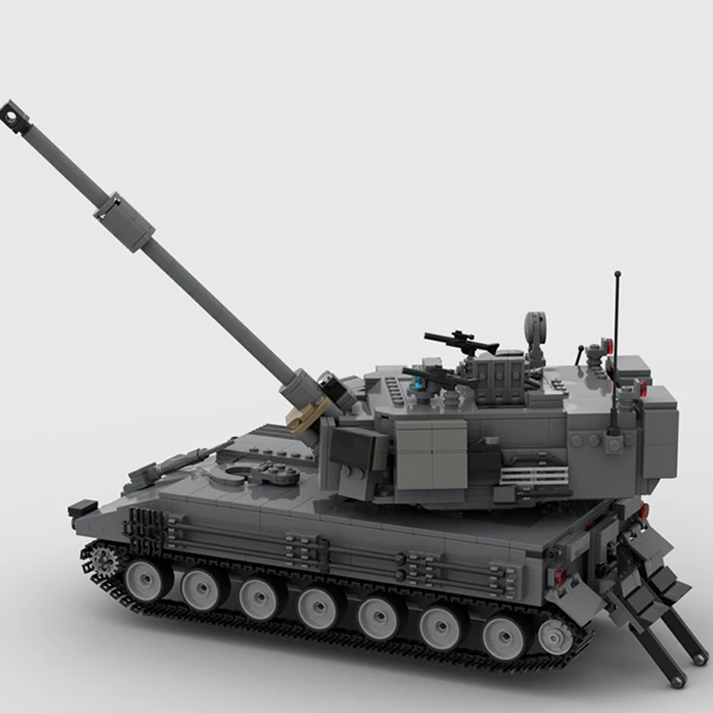 군용 차량 시리즈 M109AL 탱크 자주포 모델 블록 소형 입자 조립 고급 브릭 장난감 기념품