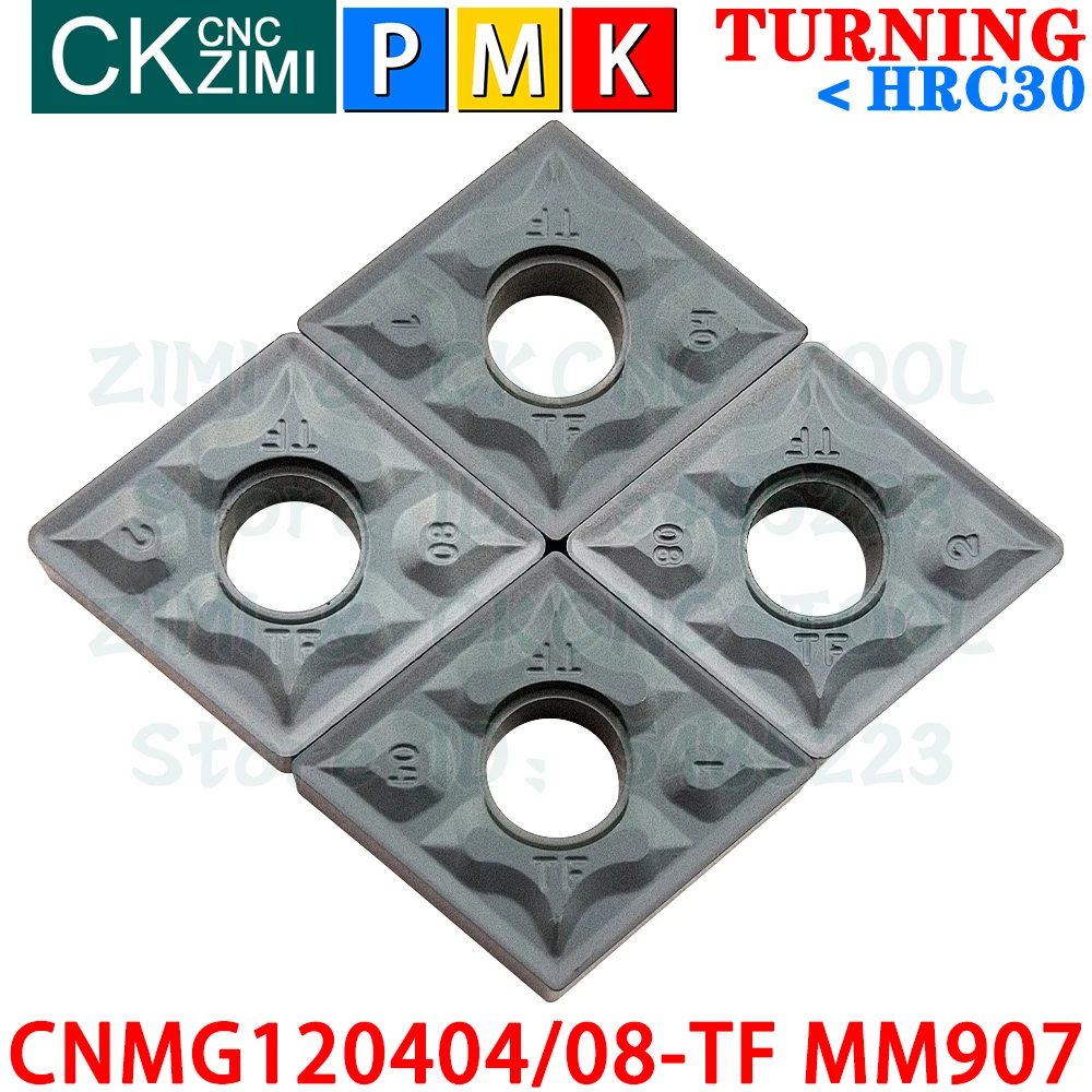 CNMG120404-TF MM907 CNMG120408-TF MM907 Carbide Inserts External Internal Turning Inserts Tools CNMG CNC Metal Lathe Cutter Tool