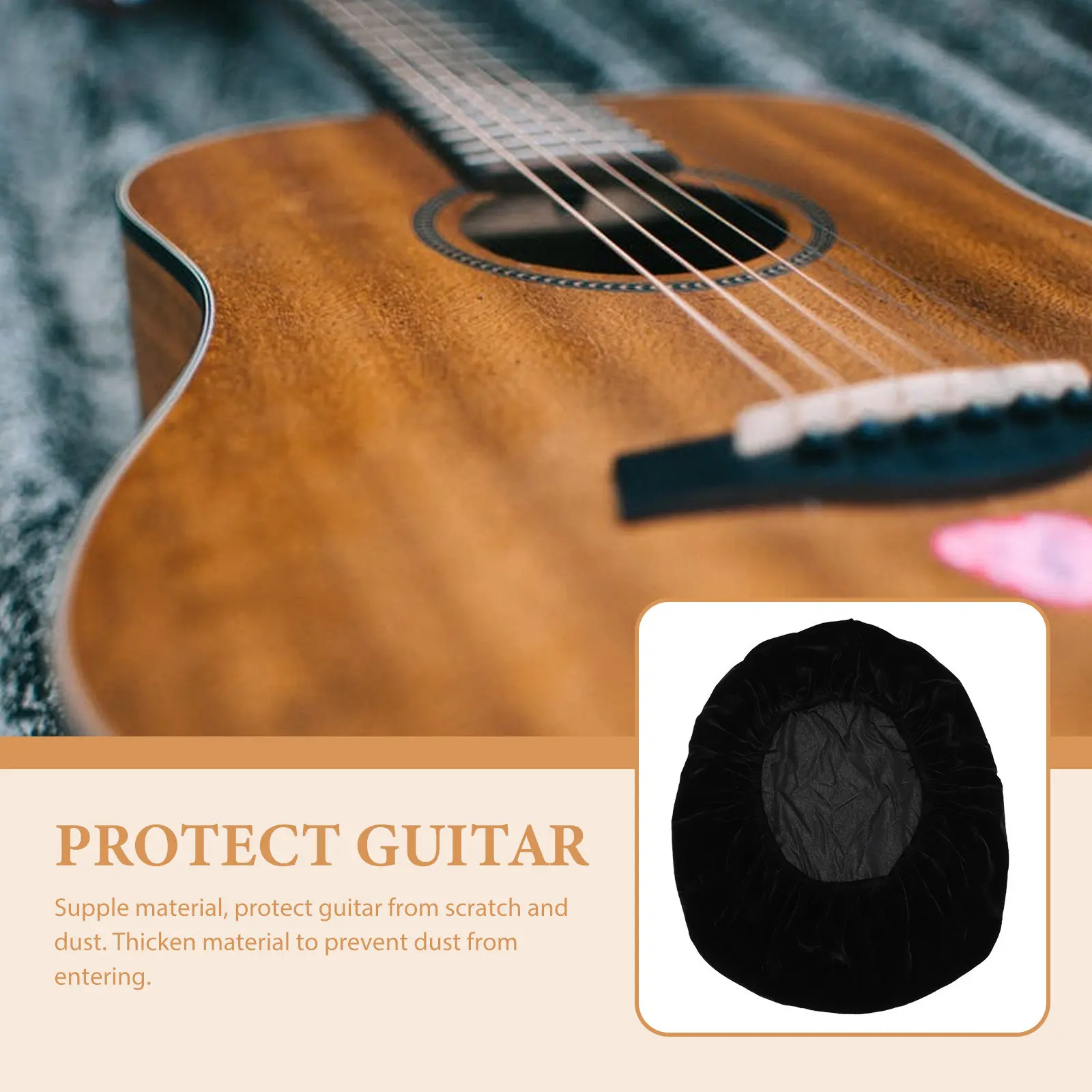 Superior Lint Guitar Cover Exquisite Detail Dustproof Scratch Resistant Protective Cover for Guitar Decorative Functional