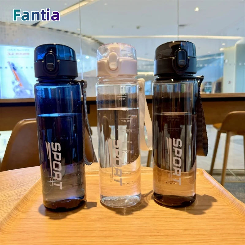 400 ml/560 ml Wasserflasche, auslaufsichere Sportwasserflasche, tragbarer Trinkbecher, BPA-frei, mit Kapazitätsmarkierung für das Schulbüro