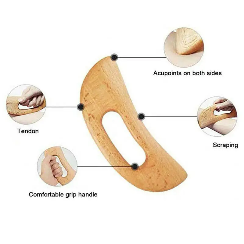 Wooden Wood Beech Massage Tool Massager for Release Back Pain