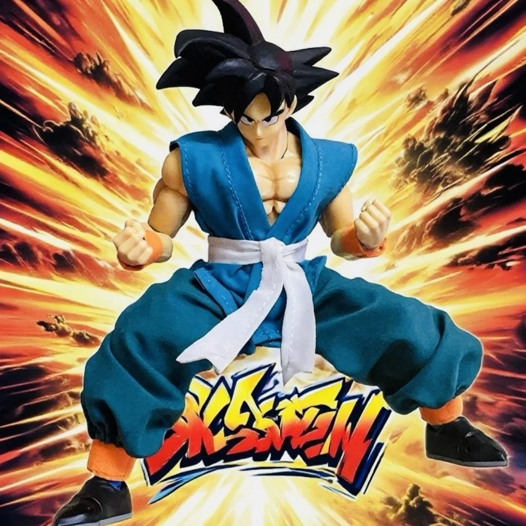 

Dragon Ball Z Shf Anime Handmade Son Goku Practice Clothes Built In Iron Wire Is Suitable for 1/12 Toy Not including toys