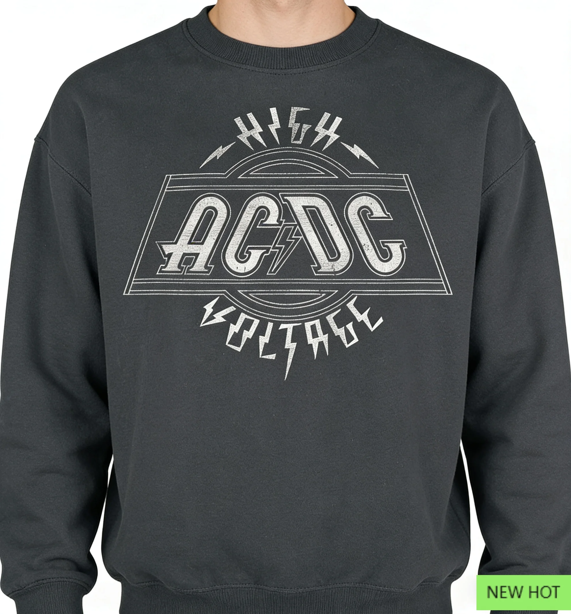 سترة بغطاء للرأس برسومات عالية الجهد AC/DC، سويت شيرت هارد روك، مثالي للمعجبين الذين يحبون فن الألبوم ونمط الروك الكلاسيكي