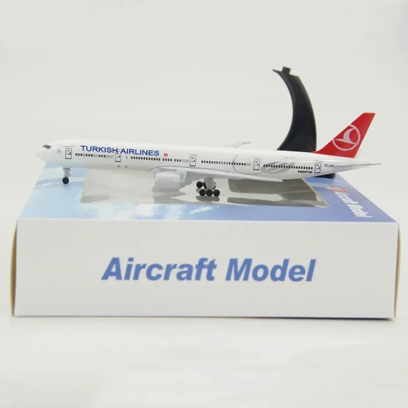 19CM Turkish Airline Plane Model, Turkey  Airlines B777 Airplane Model Aircraft Aviation Metal Alloy Plane Toys Gifts for Kids