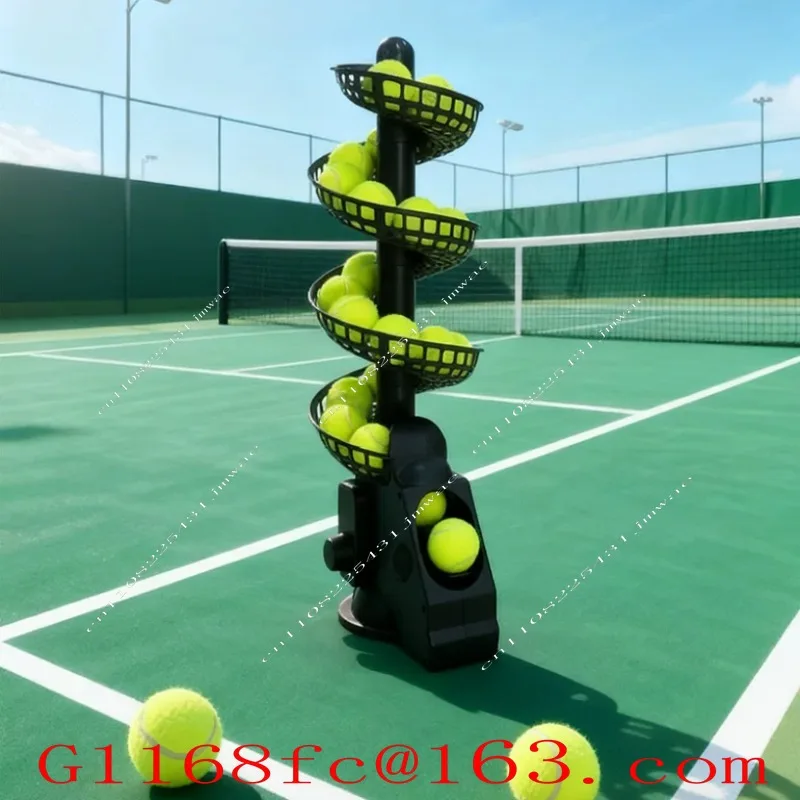 TS02 Remote Control Tennis Pick Ball Automatic Throwing Machine Trainer for Home Use Coach Delivery Machine