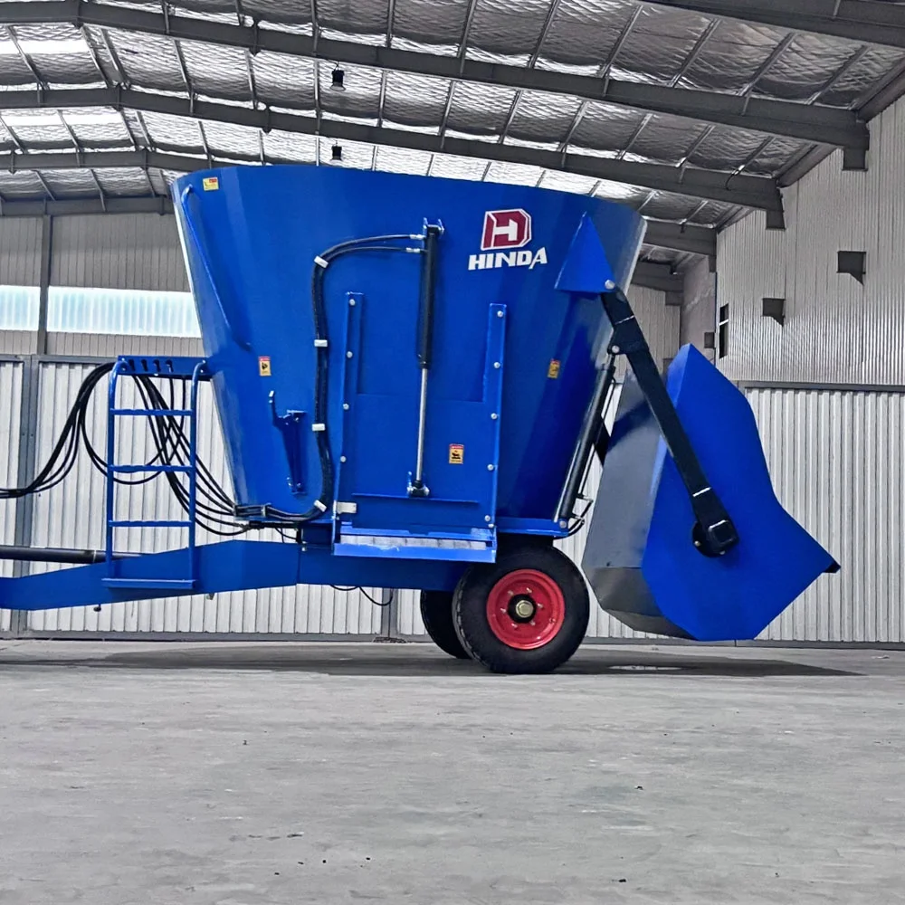 New High Quality Vertical Precision Mobile Big Volume TMR Animal Feed Mixer CE Certified High Productivity