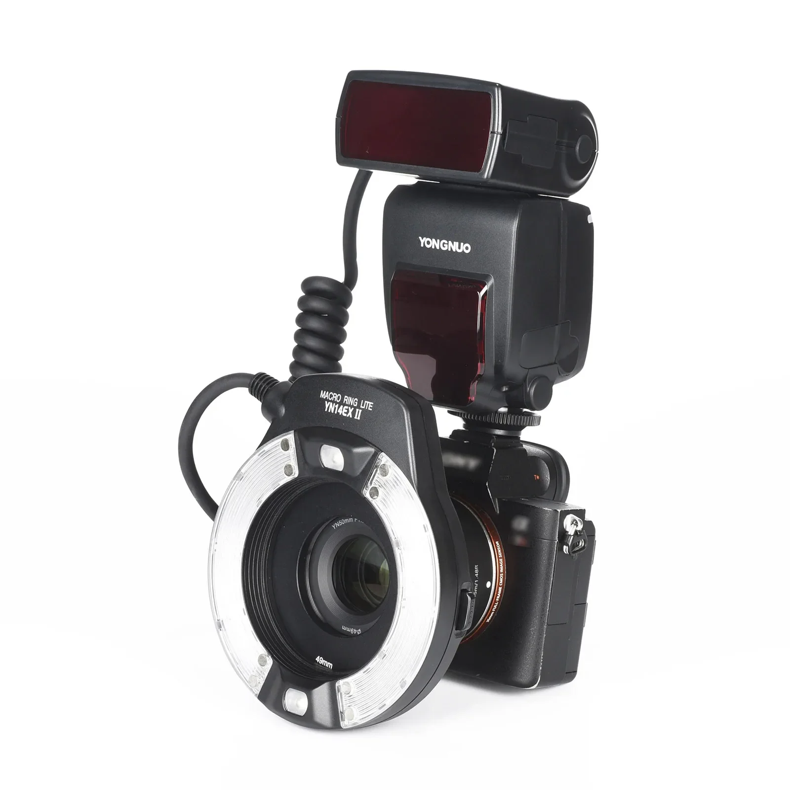 YONGNUO YN14 EX YN14EX II LED Macro Ring Flash Speedlite Light Canon EOS 1Dx 5D3 6D 7D 70D 80D Cameras Or Sony Camera