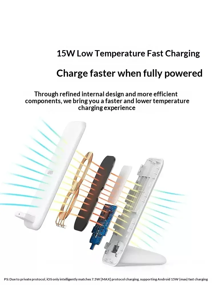 UGREEN Wireless charger bracket Universal accessory 15w vertical charging head base 15W low temperature fast charging