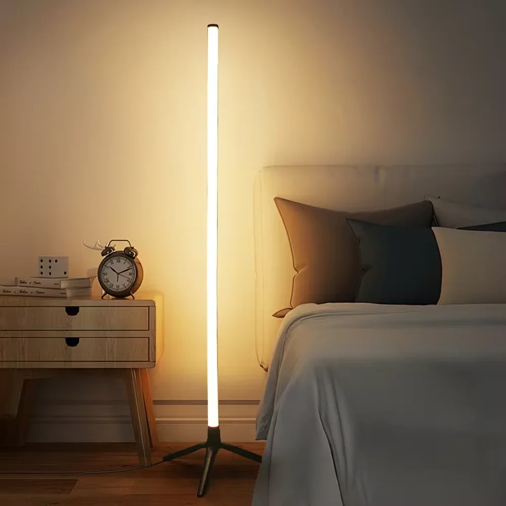 1PC Smart RGB Floor Lamp  Dimmable Corner Lamp Bedroom Ambient Lighting Scandinavian Style Color Changing Dimmable Soft Lighting