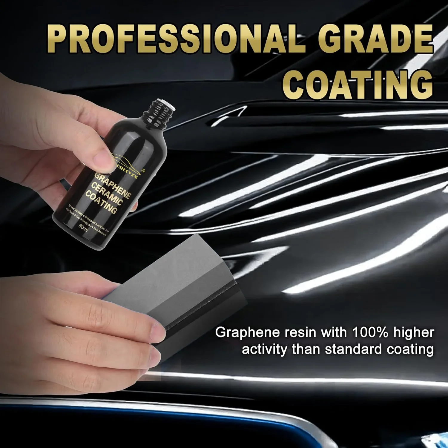 Advanced Graphene Ceramic Coating Self Cleaning Effect Ultra High Gloss 10+ Years Protection Extremely Hydrophobic Anti Scratch