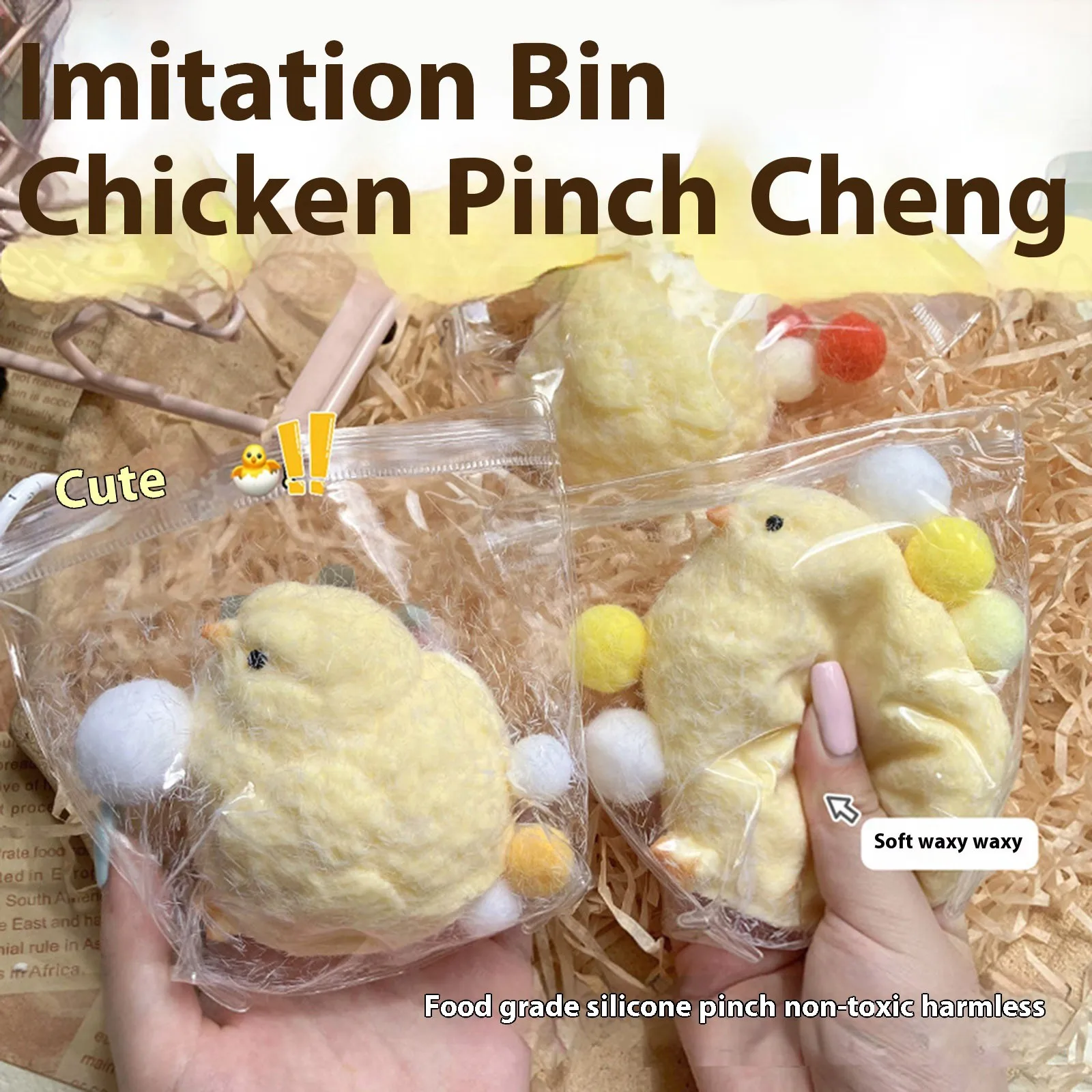 Diy Ambachten Voor Kinderen Feest Siliconen Hen Chick Kneden Muziek Handgemaakte Reeks Kip Kneden Grappige Vent