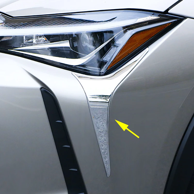 For Lexus UX 200 250h 300e 2019-2026 Chrome Front Bumper Headlight Trims Stylish Accessories