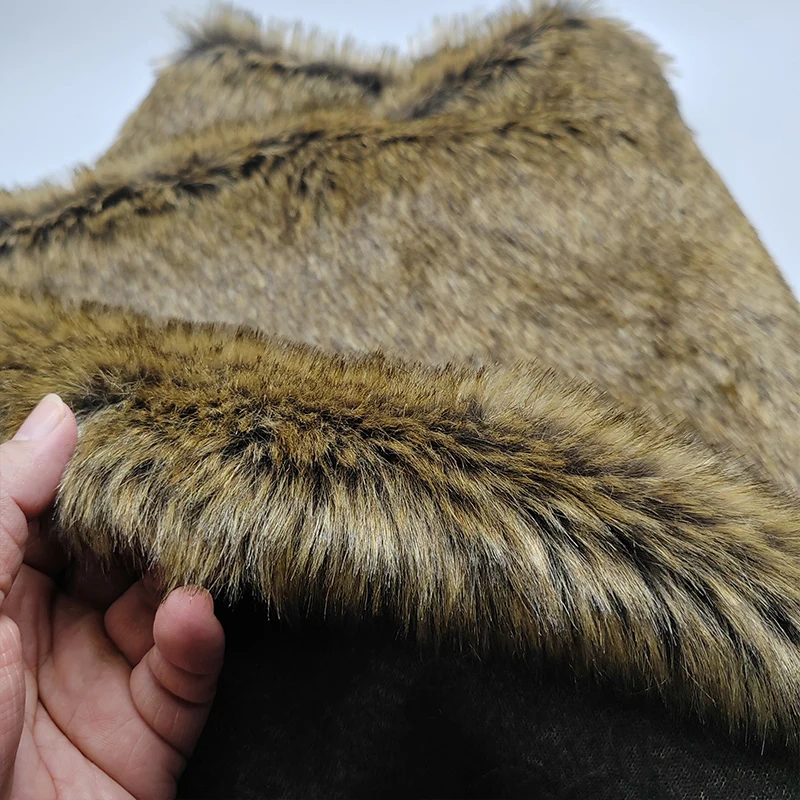 Good Tricolor Brown Faux Fur Fabric 2.5cm Hair Length Plush Artificial Fur Carpet Fabric Sewing Diy Clothing Accessories/Collar