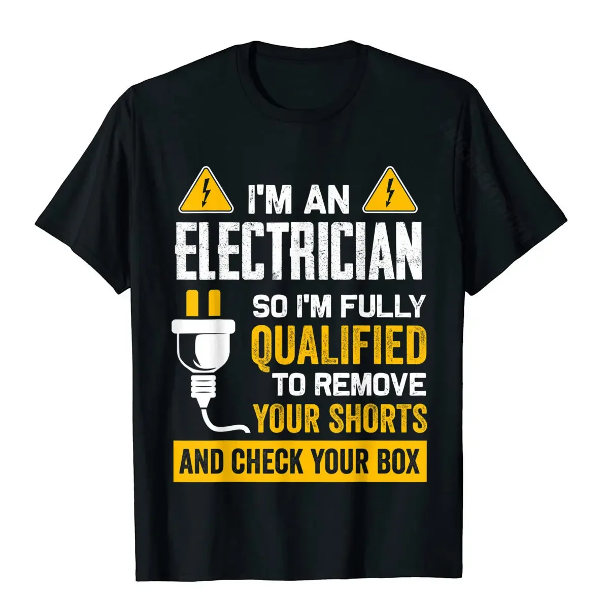 Funny I'm An Electrician Gift For Electrical Worker T-Shirt Cotton Normal Tees Hip Hop Men T Shirts Casual