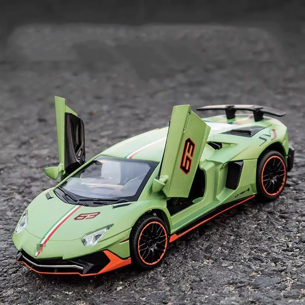 

Масштаб 1/22, модель LP780, игрушечные автомобили, литье под давлением, спортивный автомобиль с тремя дверцами, открывающийся звук, искусственная задняя коллекция, подарок для мальчика