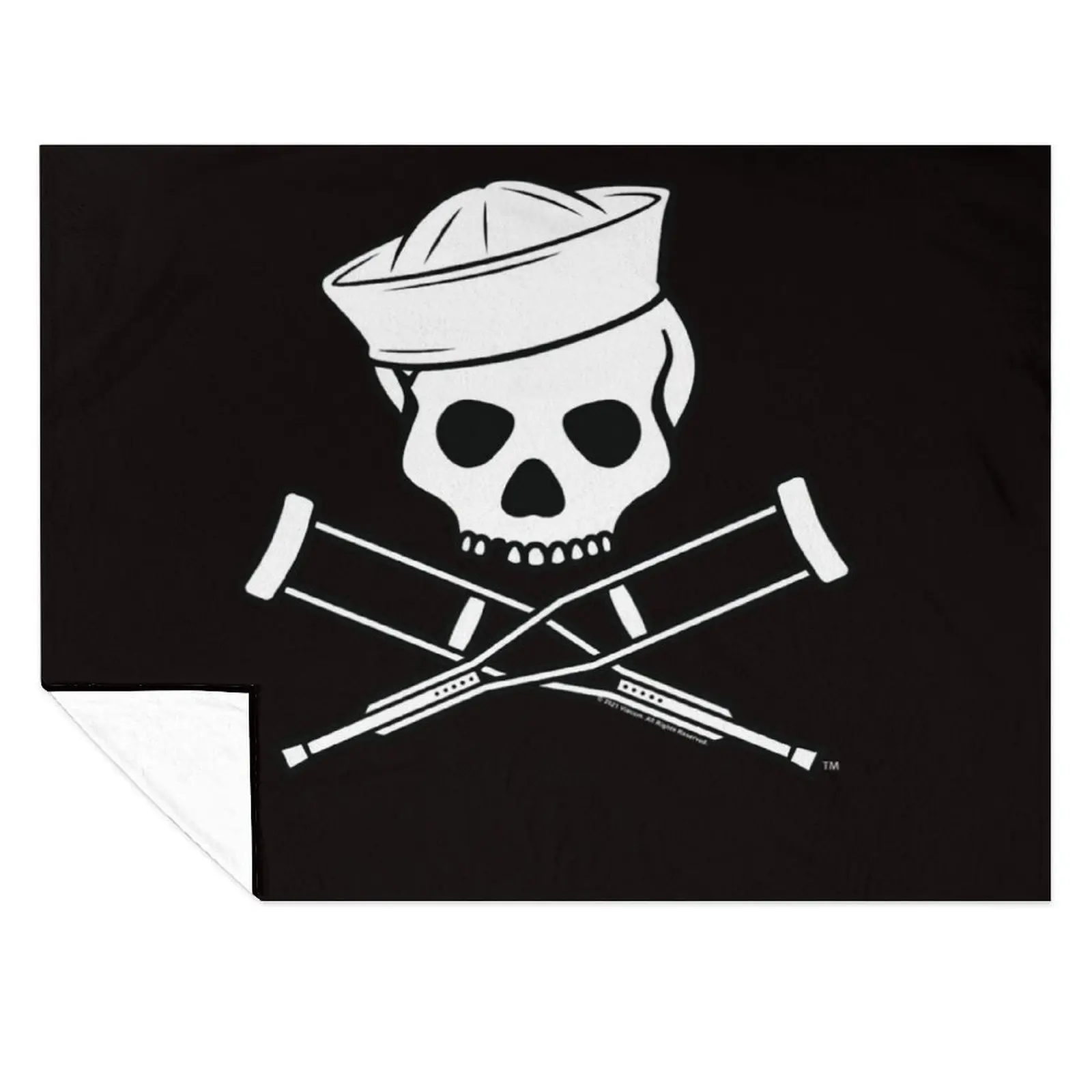 

Jackass Sailor Skull And Crutches Logo Throw Blanket Decorative Sofa christmas gifts Cute for babies Blankets