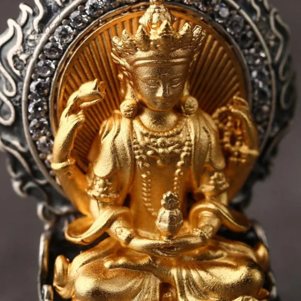 Zodiac Twelve Animals Eight Great Guardian Gods Men and Women Pendants, Birth Amulets, Yellow Wealth God, Tibetan Style.