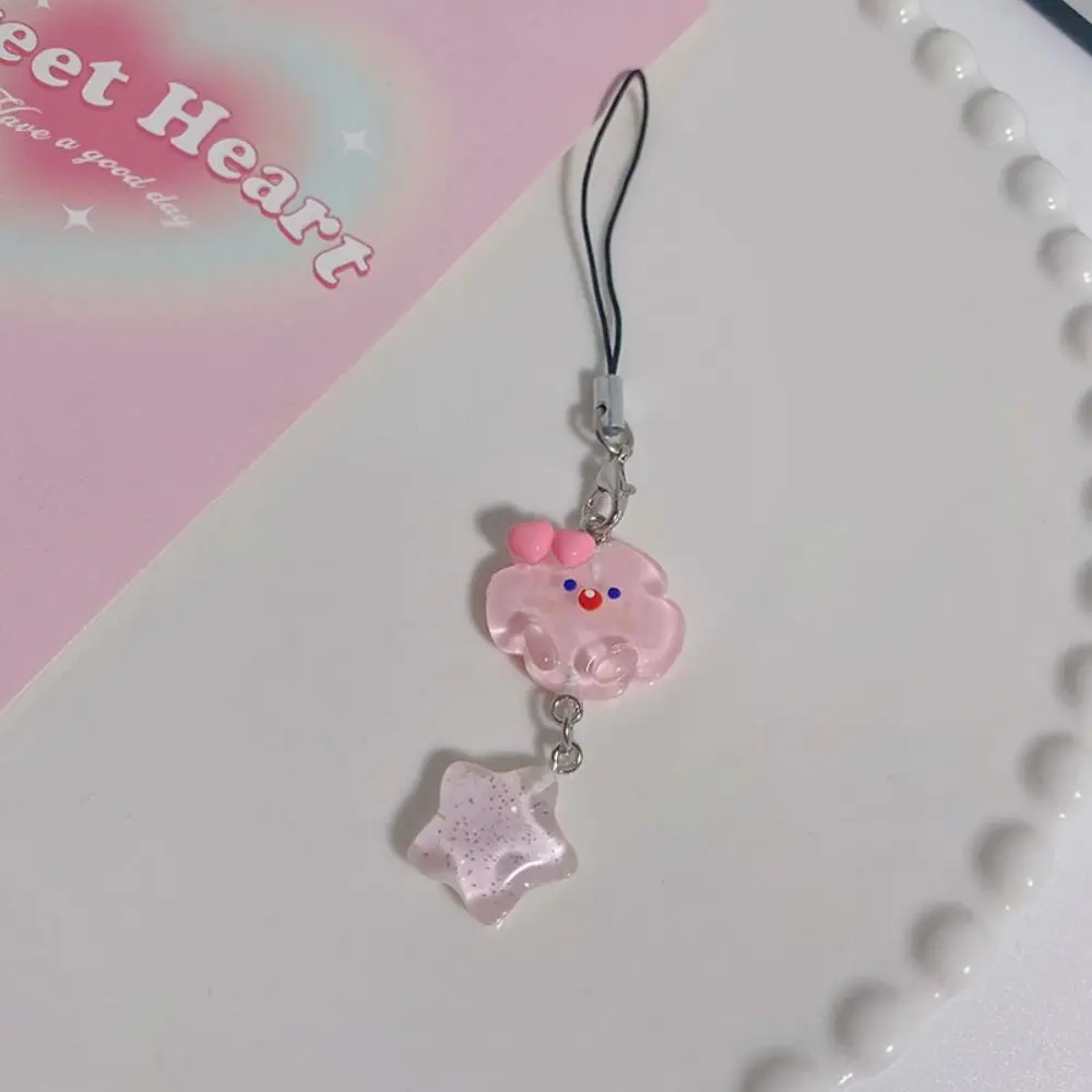 Star Starry Clouds Cell Phone Rope Korean Style Resin Resin Clouds Phone Chains Candy Color Sweet Girls