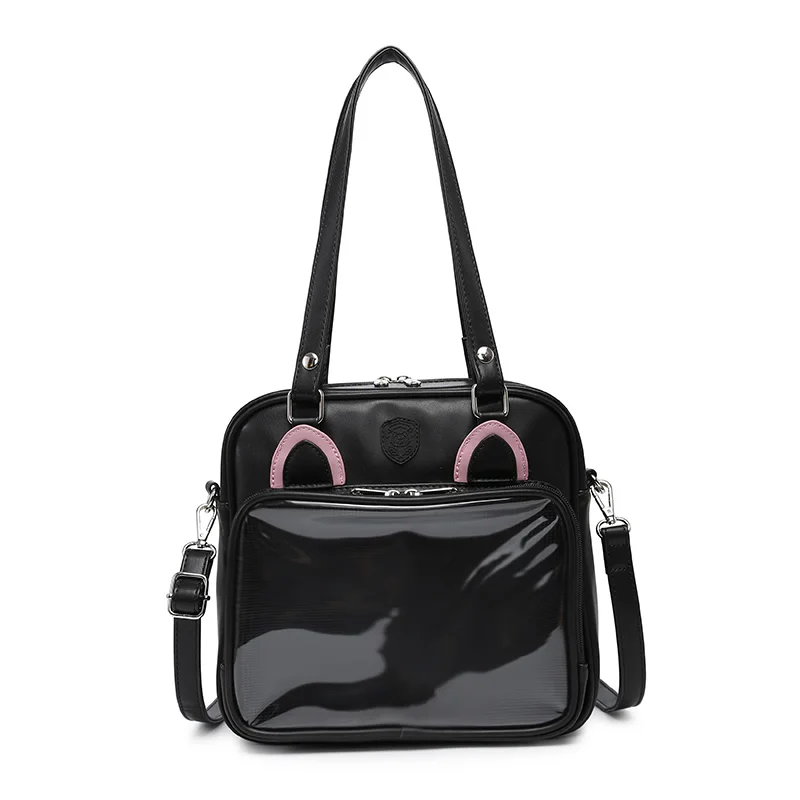Japanese daily commuter student backpack square casual tote bags large food volume simple portable shoulder bag women's lta bags