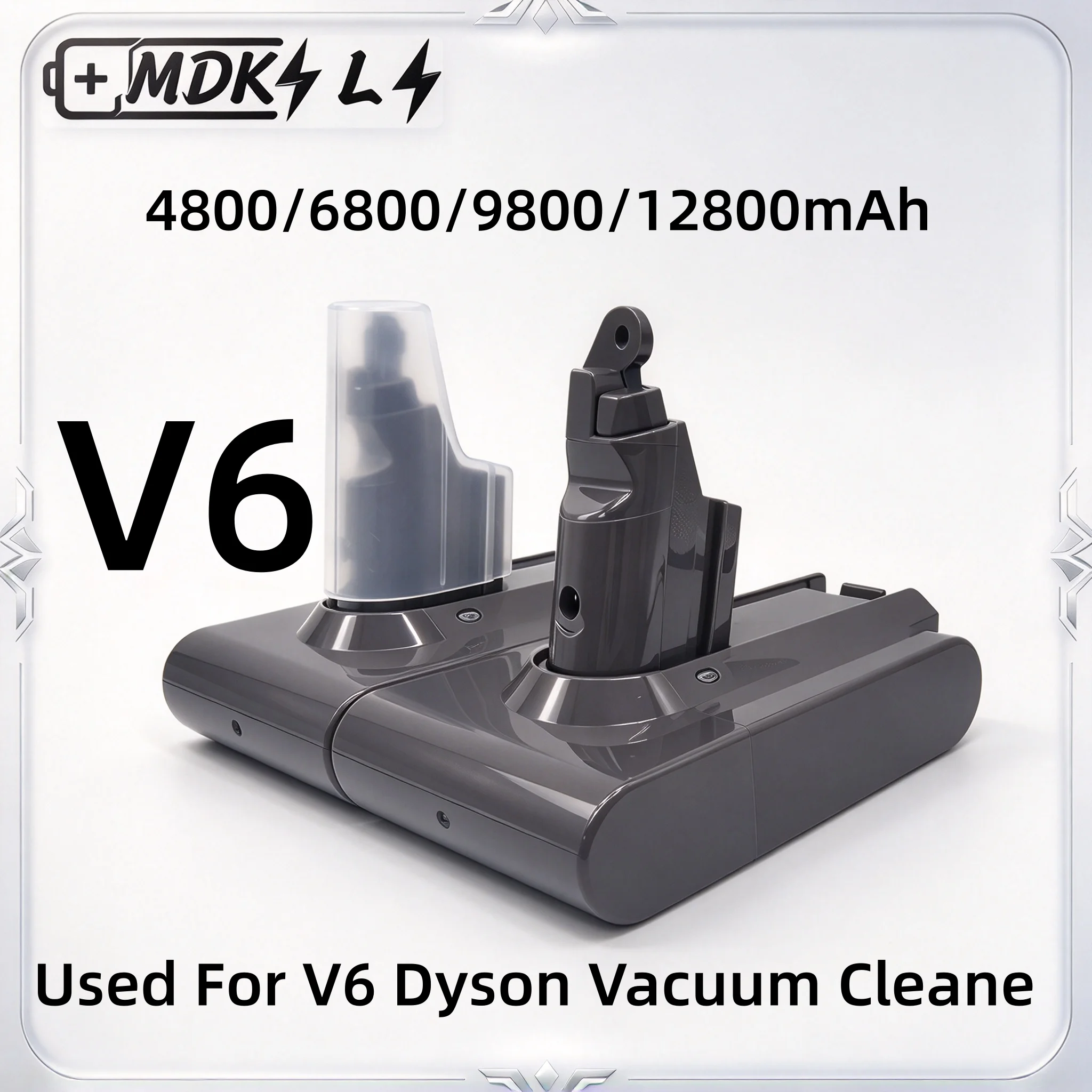2026 21.6V 12800mAh For Dyson V6 Battery Replacement DC62 DC59 DC58 SV03 SV04 SV09 V6 Animal Motorhead
