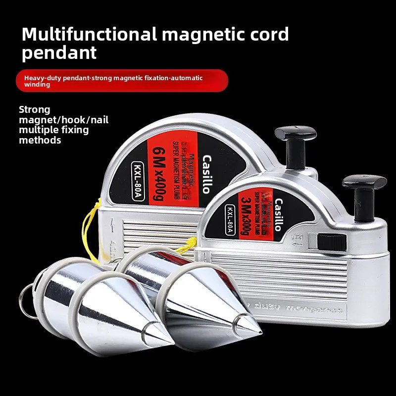 Magnetic Plumb Vertical Line Weight Construction Woodworking Engineering