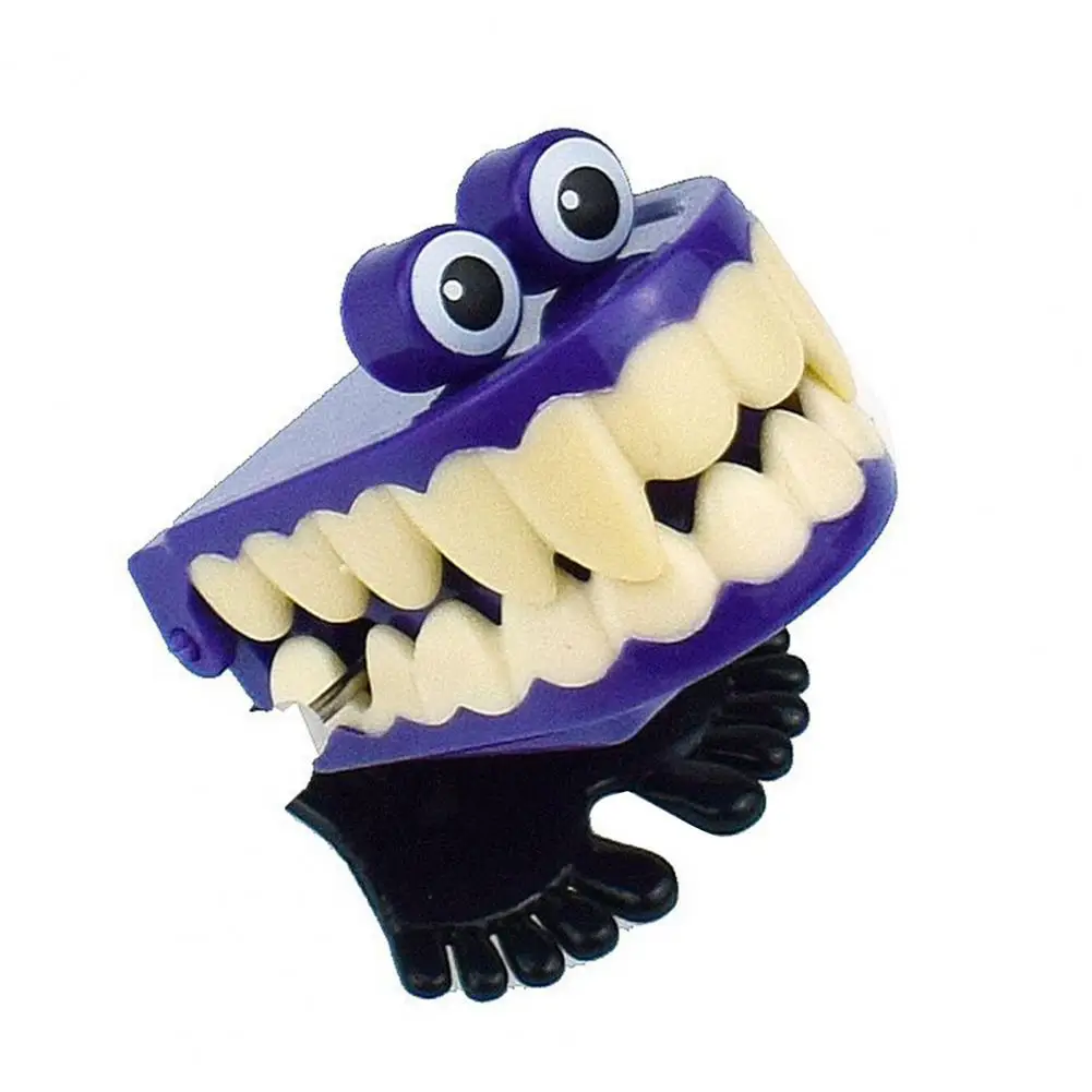 Halloween Clockwork Toy Jumping Denture Prank Toy
