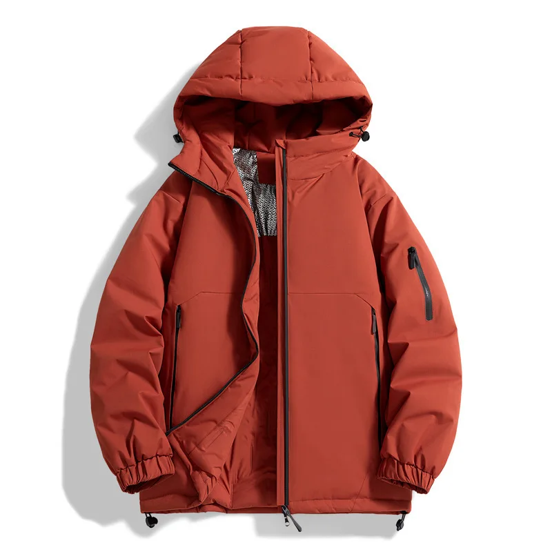 Men's Winter Graphene Cotton Jacket Windproof Waterproof Thick Warm Hooded for Outdoor Mountain Climbing And Hiking