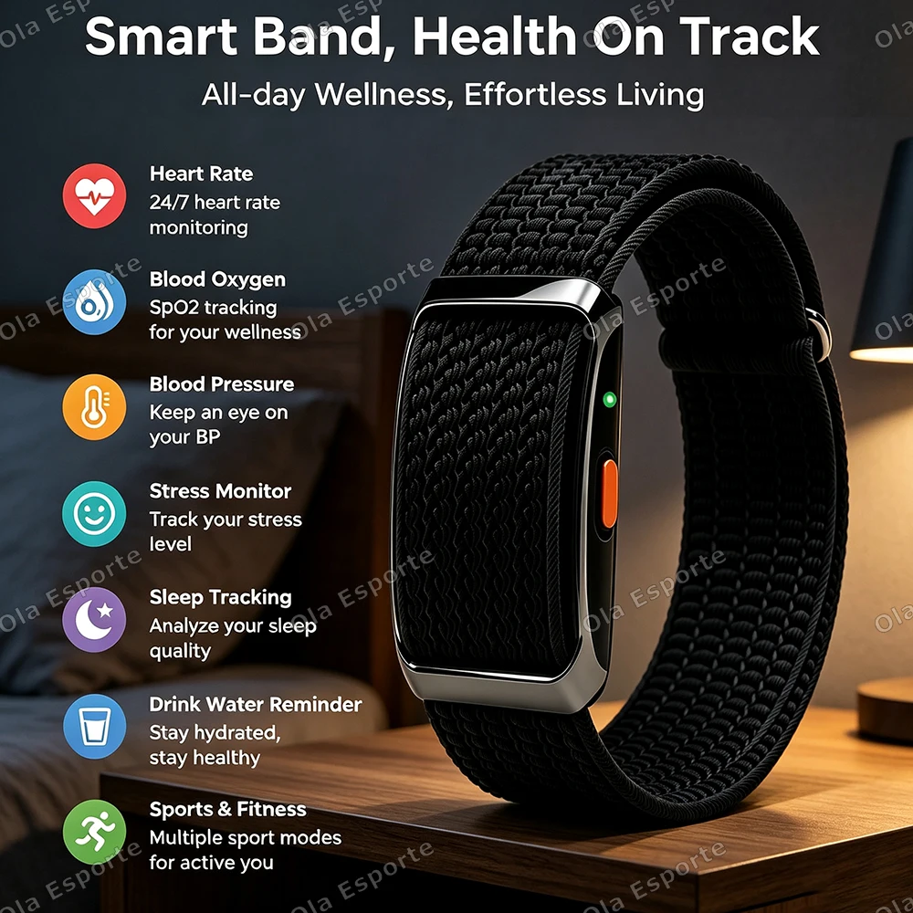 No Screen Health Bracelet Heart Rate Blood Pressure Monitor Drinking Water Reminder Smart Watch Sport Band Fitness Tracker Ht30