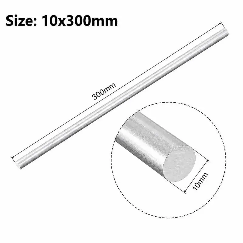 10/5/1 Stück 6061 Aluminium-Vollstäbe, Durchmesser 2~200 mm, Länge 20~500 mm, Metallrohlinge für DIY-Drehmaschinenwerkzeug – Detail 3