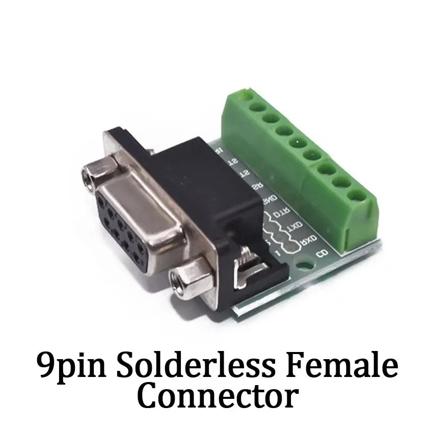 5pairs  DB9 Male and Female Connector Adapter Screw Terminal 9-Pin 9-Hole RS232 RS485 Conversion Board