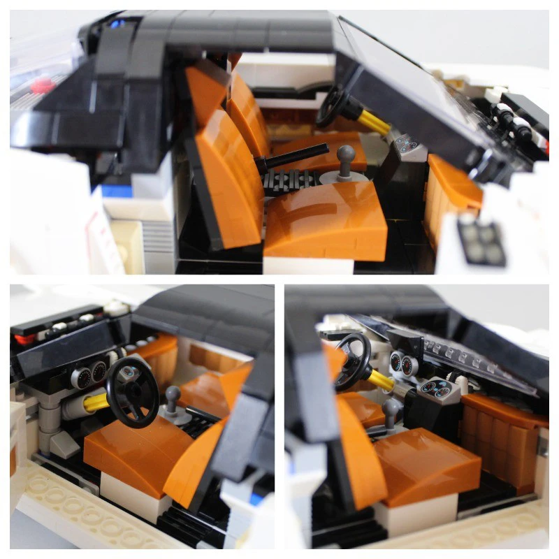 High-quality New MOC-238637 Technical White Super Sport Car Racing Compatible 10295 Block Brick Puzzle DIY Toy Chrismas Gift Boy