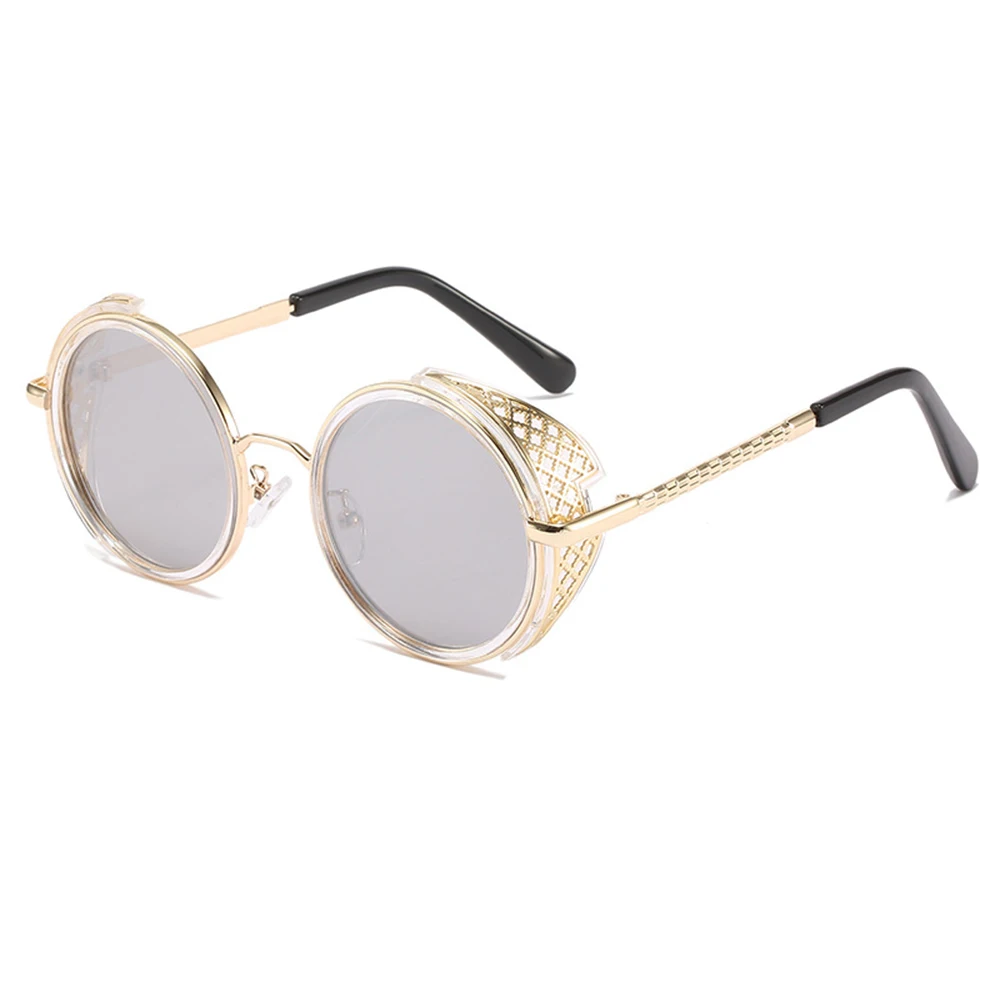 إطار دائري Steampunk الربيع النظارات الشمسية للنساء الرجال العلامة التجارية تصميم القيادة فاسق نظارات شمسية موضة الرجعية الذكور السيدات النظارات