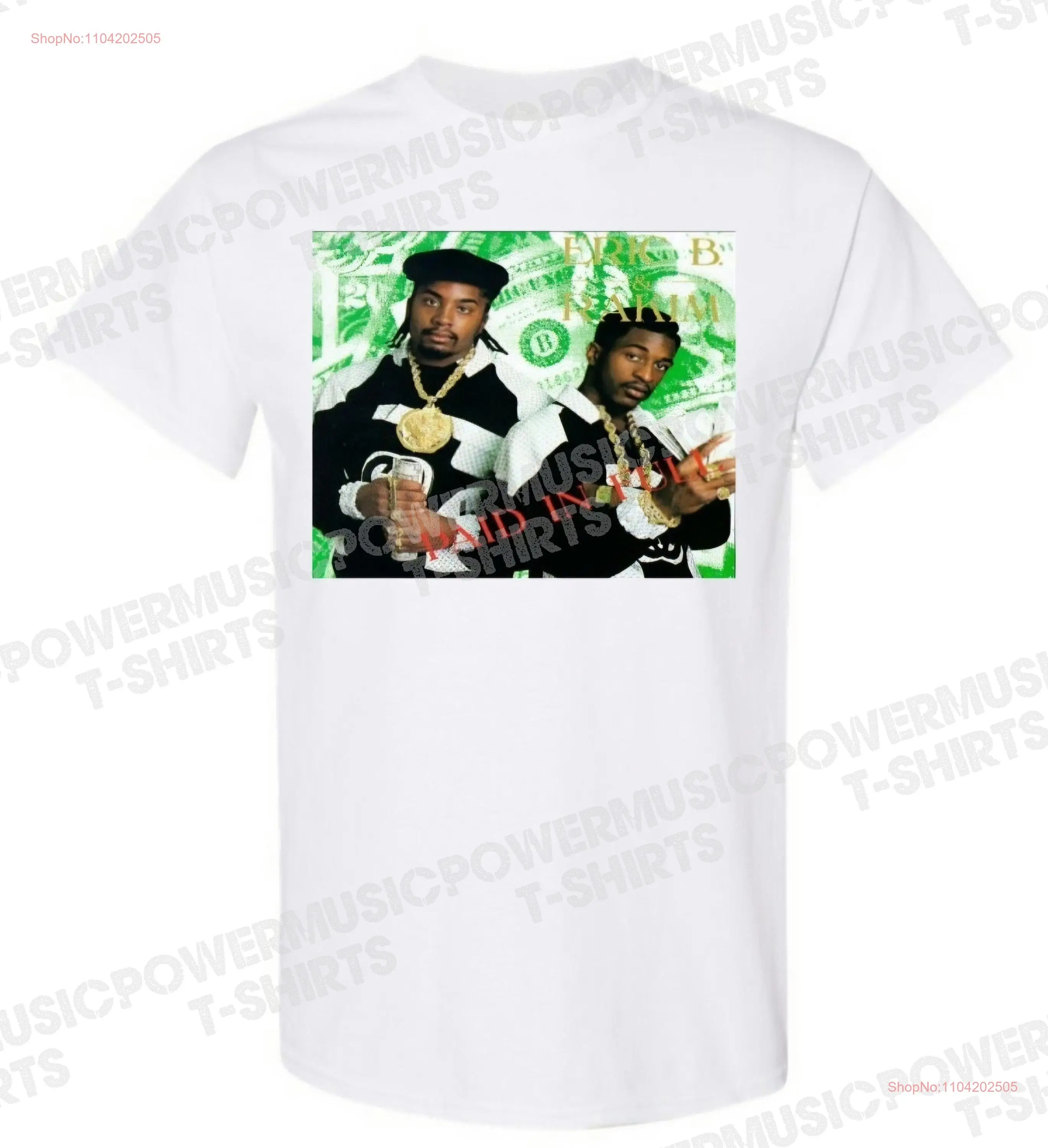 Vintage Eric B n Rakim 80s hip hop T Shirt gift for fan American rap music long or short sleeves