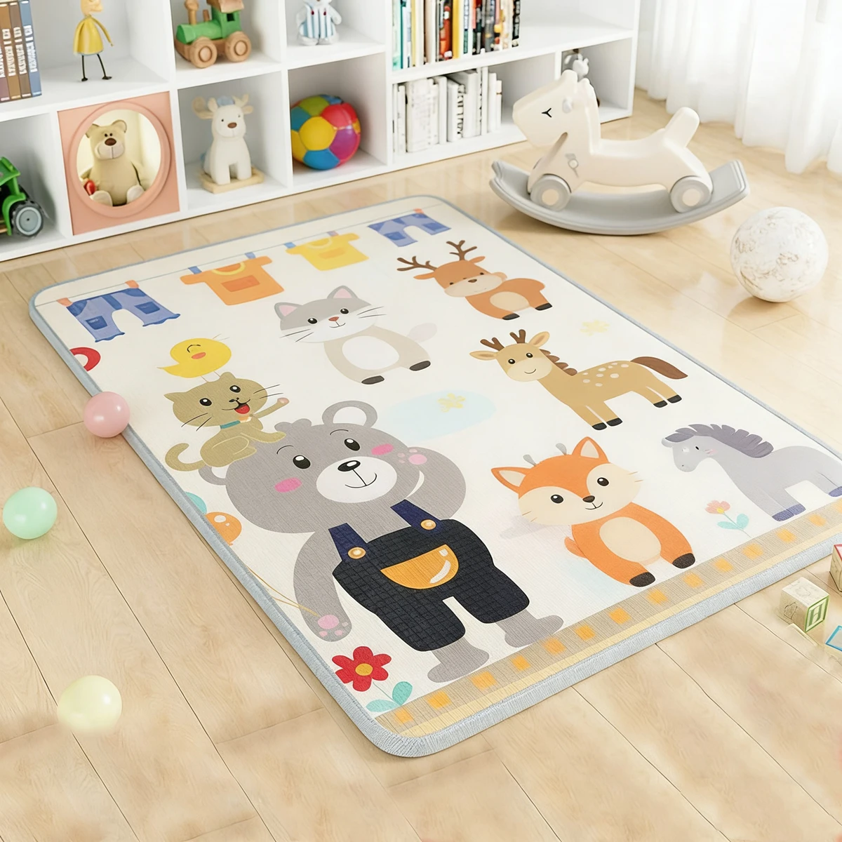 Thick Safety Mat Friendly Crawling Play Mats 180x150/200x180/180x120cm Play Mat for Children's Folding Mat Carpet Rug Playmat