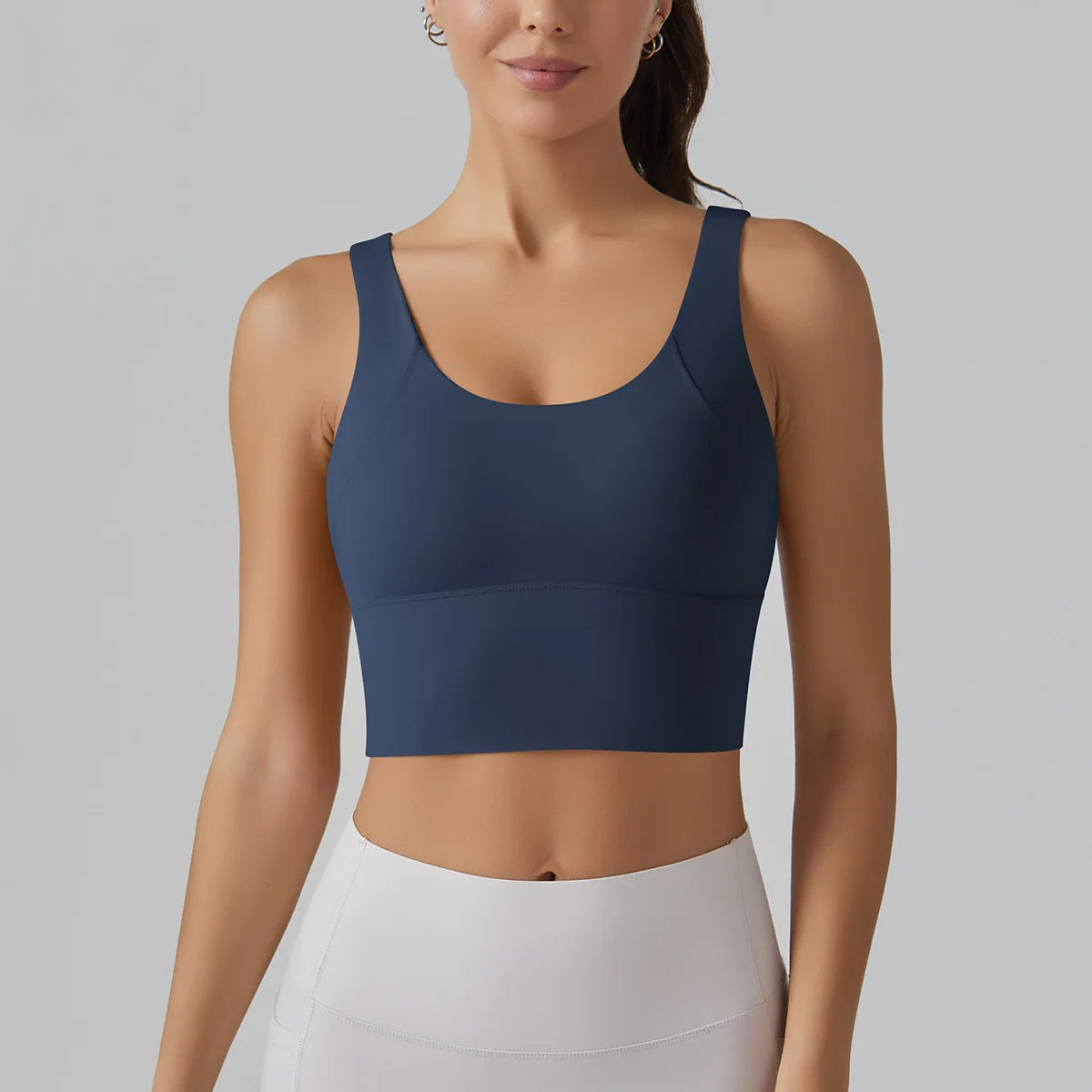 V-Back Cloud-Touch One-Piece Cup Sports Bra – High-Elastic & Tight Fit for Running, Yoga & Gym Workouts Bra for Women
