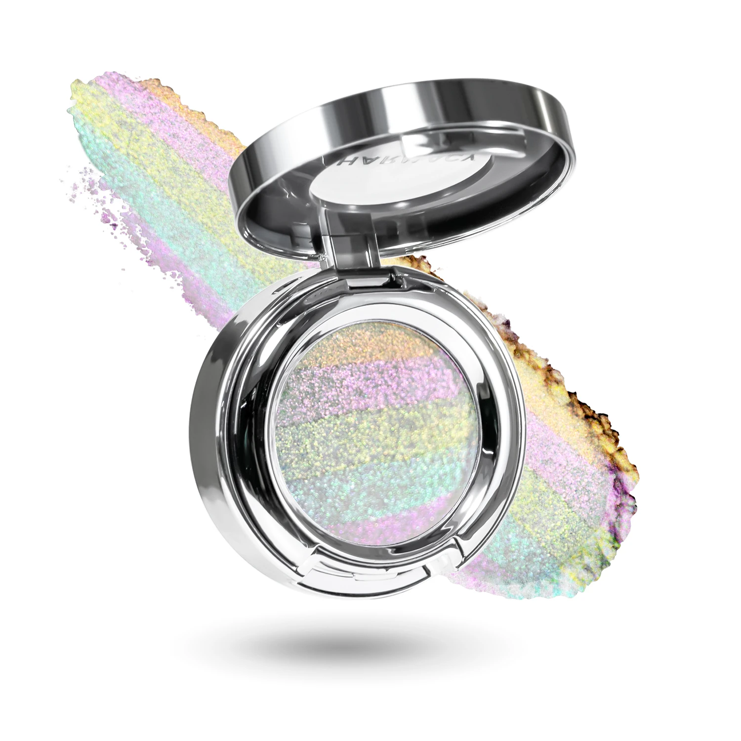 CHARMACY Luxury Shimmer Rainbow Duochrome Highligter Waterproof Multichrome Glitter Long-lasting Eye Shadow Cosmetic Makeup