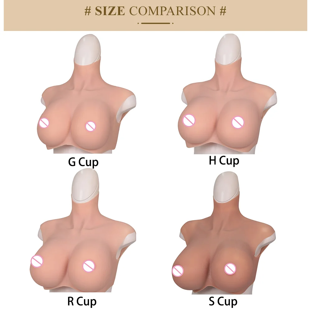 KnowU Silicone Big Breast Forms New Upgrade Large Size Fake Boobs False Tits Chest for Male To Female Cosplay Crossdresser