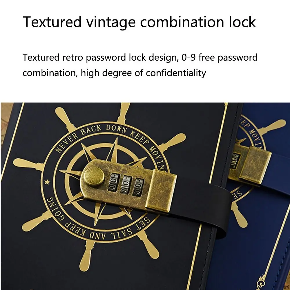 

Дневник из искусственной кожи с замком, многоразовые водонепроницаемые персональные органайзеры-планировщики, кодовый замок, утолщенный блокнот с паролем для девочек