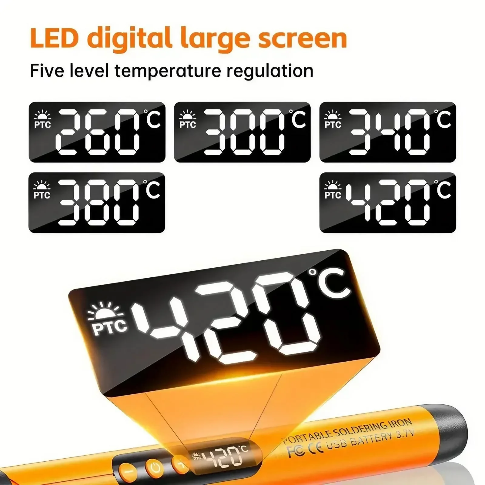 Mini lutownica USB z regulacją temperatury i akcesoriami, idealna do projektów i napraw DIY