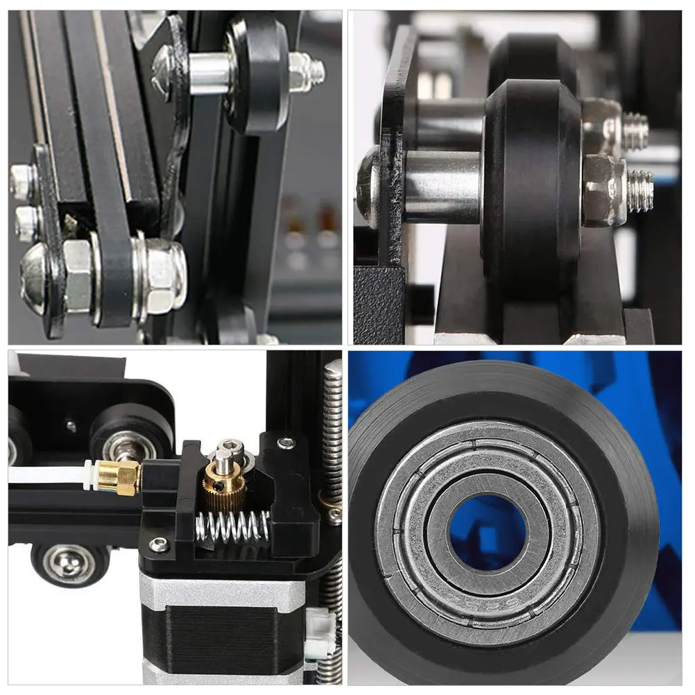 

10Pcs 3D Printer Roller Wheels Plastic Pulley V Shape Groove Ball Bearing Durable Passive Round Bearing Pulley for Cnc