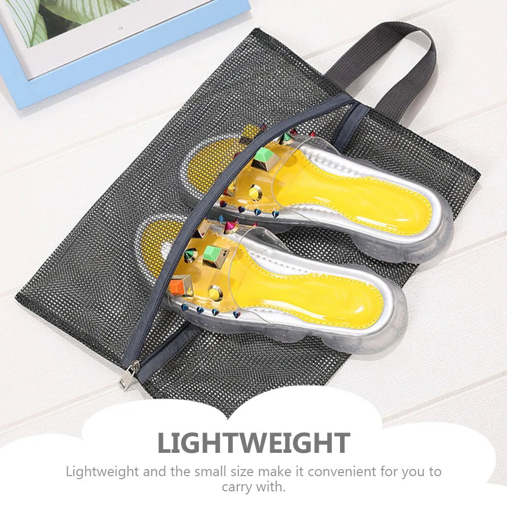 

3Pcs Mesh Bags Premium Polyester Travel Makeup Bag Lightweight Portable Toiletry Pouch for Beach Outdoor Hotel Airplane