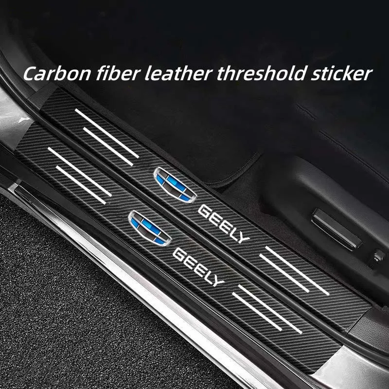 

Suitable for Geely Grand GS Borui GX7Boyue EC7 x6 car threshold strip protection sticker carbon fiber welcome pedal anti scratch