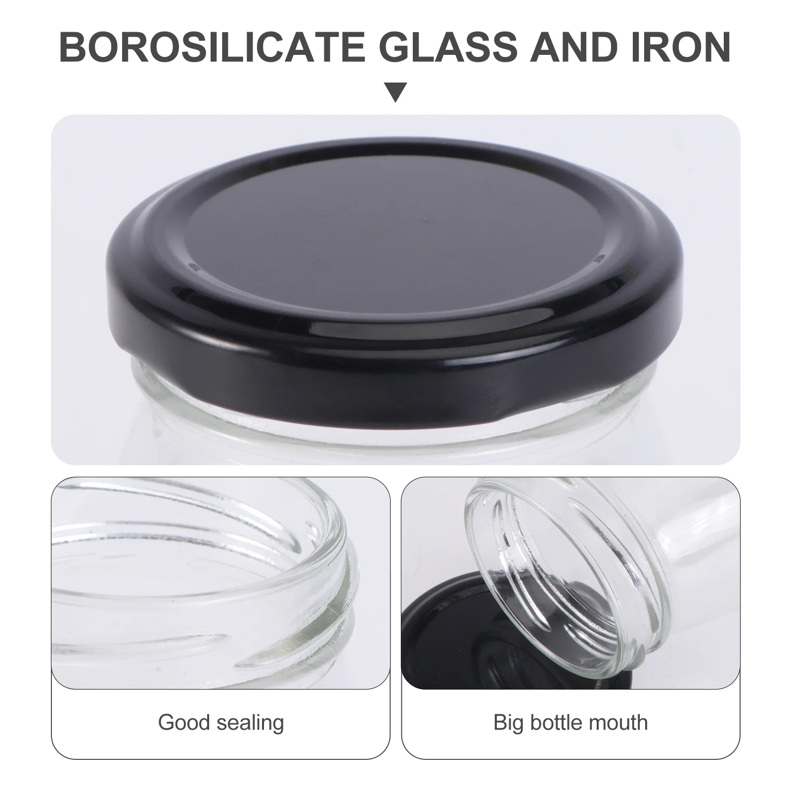 

6Pcs Glass Honey Bottles Heat Resistant Storage Containers Kitchen Supplies Yogurt Jam Mousse Dessert Cups